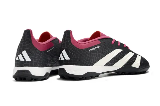 Adidas Predator Noir Rose Chaussures de Football Turf Tacons Coniques Upper Synthétique Texturé 5