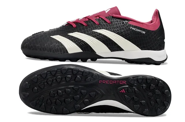 Adidas Predator Noir Rose Chaussures de Football Turf Tacons Coniques Upper Synthétique Texturé 6