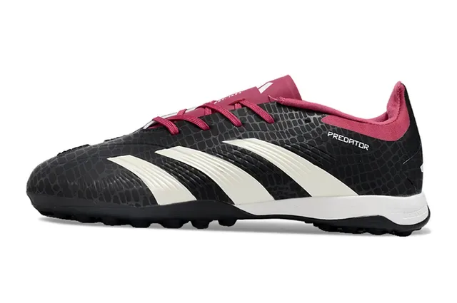 Adidas Predator Noir Rose Chaussures de Football Turf Tacons Coniques Upper Synthétique Texturé 7