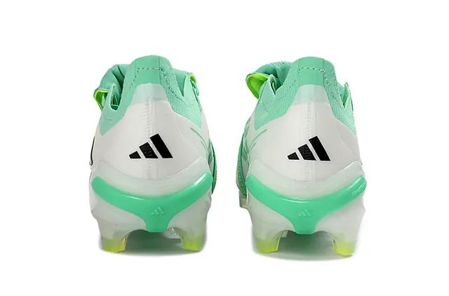 Adidas Predator Green White Lace-Cage Upper Translucent Sole Firm-Ground Soccer Shoes 13