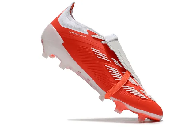 Adidas Predator Orange White Low-Cut Cleat Synthetic Upper Firm-Ground Soccer Shoes 2