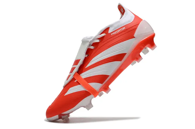 Adidas Predator Orange White Low-Cut Cleat Synthetic Upper Firm-Ground Soccer Shoes 3