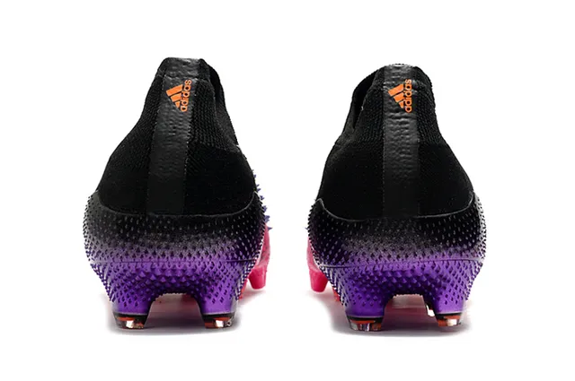 Adidas Predator Pink Purple Knitted Sock-Fit Upper Aggressive Forefoot Cage Firm-Ground Soccer Shoes 4