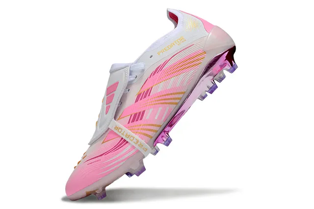 Adidas Predator Pink White Low-Cut Translucent Sole Firm-Ground Soccer Shoes 3