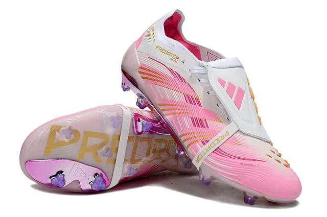 Adidas Predator Pink White Low-Cut Translucent Sole Firm-Ground Soccer Shoes 4