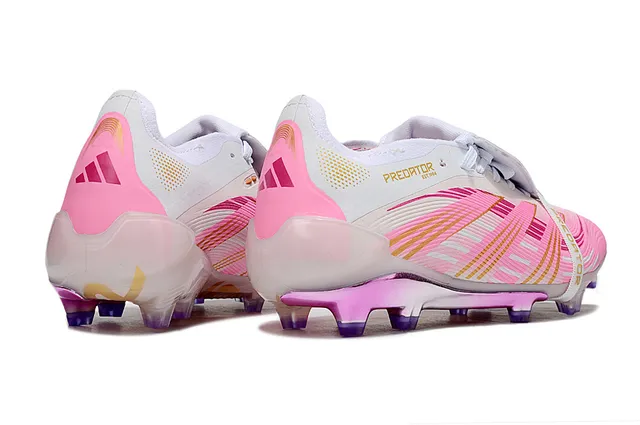 Adidas Predator Pink White Low-Cut Translucent Sole Firm-Ground Soccer Shoes 5