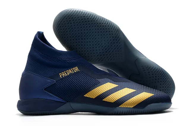 Adidas Predator Rouge Noir Col de Chaussette Sans Lacets Upper Cage Chaussures de Football Intérieur 9