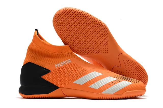 Adidas Predator Rouge Noir Col de Chaussette Sans Lacets Upper Cage Chaussures de Football Intérieur 11