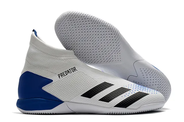 Adidas Predator Rouge Noir Col de Chaussette Sans Lacets Upper Cage Chaussures de Football Intérieur 12