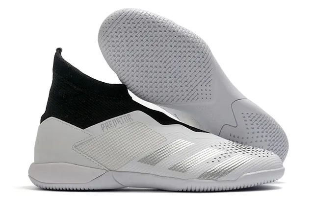 Adidas Predator Rouge Noir Col de Chaussette Sans Lacets Upper Cage Chaussures de Football Intérieur 18