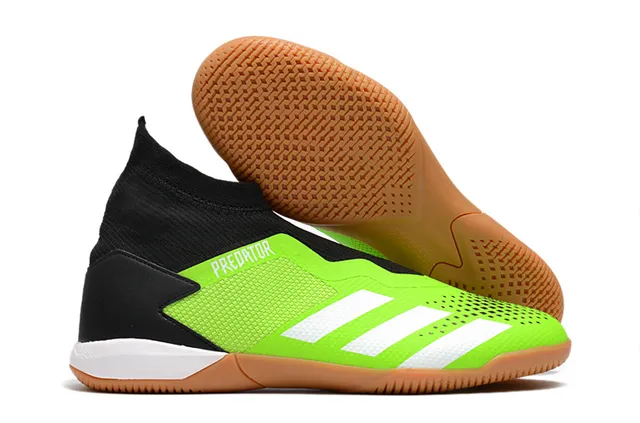 Adidas Predator Rouge Noir Col de Chaussette Sans Lacets Upper Cage Chaussures de Football Intérieur 19
