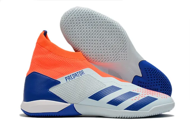 Adidas Predator Rouge Noir Col de Chaussette Sans Lacets Upper Cage Chaussures de Football Intérieur 20
