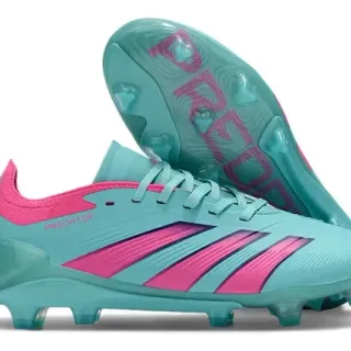 Adidas Predator Turquoise and Pink Firm-Ground Soccer Shoes