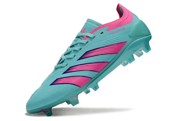 Adidas Predator Turquesa e Rosa Chuteiras de Futebol para Solo Firme 3