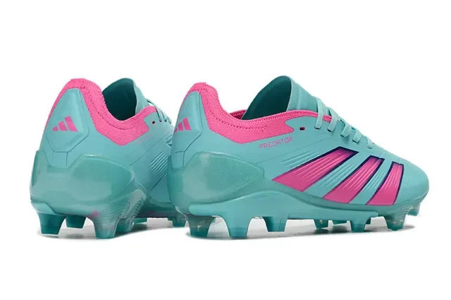Adidas Predator Turquesa e Rosa Chuteiras de Futebol para Solo Firme 5