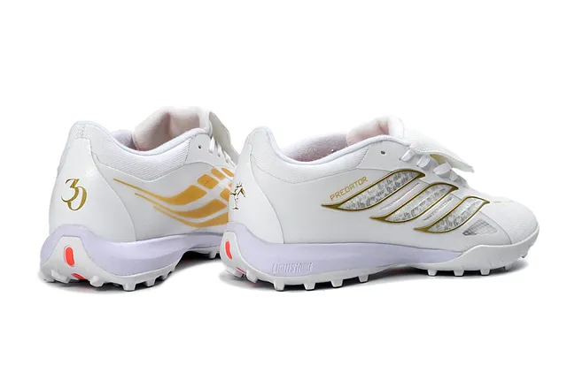 Adidas Predator Blanc Or Rouge Turf Chaussures de Football 5
