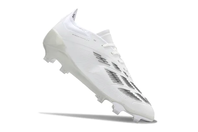 Adidas Predator White Metallic Silver Firm-Ground Soccer Shoes 4