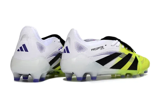 Adidas Predator Jaune Blanc Asymétrique Lacing Gradient Upper Firm-Ground Chaussures de Football 5
