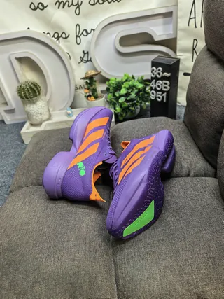 Adidas zapatillas moradas y naranjas para correr 6
