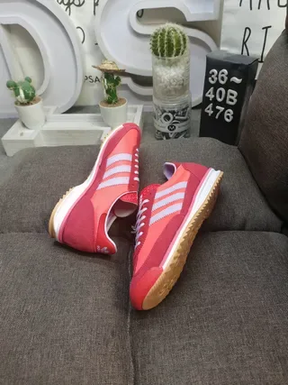 Adidas Red Silver Low-Top Three-Stripe Side Panel Lifestyle Sneakers 6