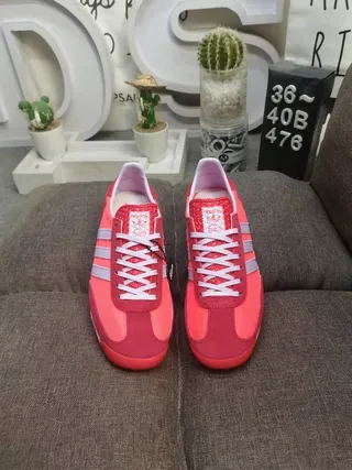Adidas Red Silver Low-Top Three-Stripe Side Panel Lifestyle Sneakers 10