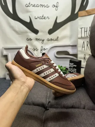 Adidas Samba Brown and Cream Lifestyle Sneakers 5
