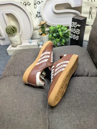 Adidas Samba Brown and Cream Lifestyle Sneakers 6