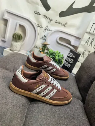 Adidas Samba Brown and Cream Lifestyle Sneakers 9