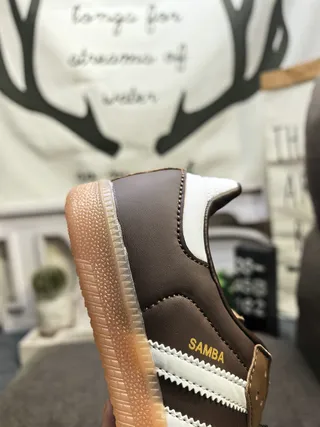 Adidas Samba Brown and White Lifestyle Sneakers 3