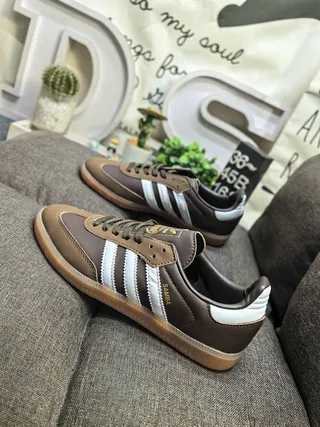 Adidas Samba Brown and White Lifestyle Sneakers 7
