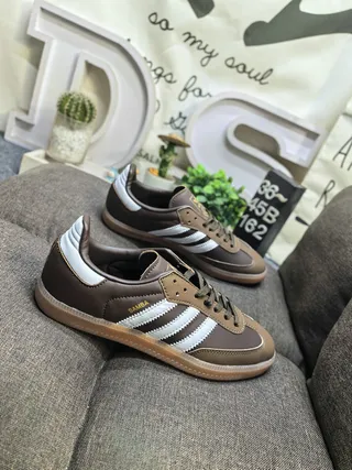 Adidas Samba Brown and White Lifestyle Sneakers 9