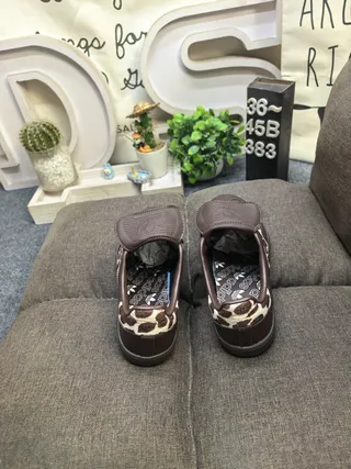 Adidas Samba Brown Leopard-Print Lifestyle Sneakers 8