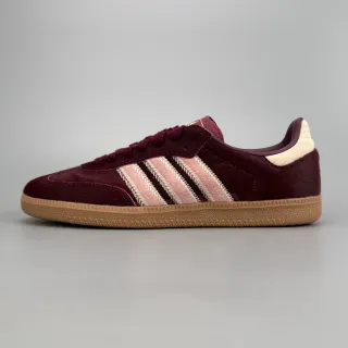 Adidas Samba Burgundy Pink Striped Lifestyle Sneakers