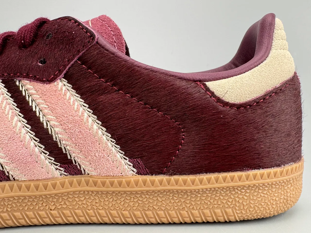 Adidas Samba Burgundy Pink Striped Lifestyle Sneakers 3