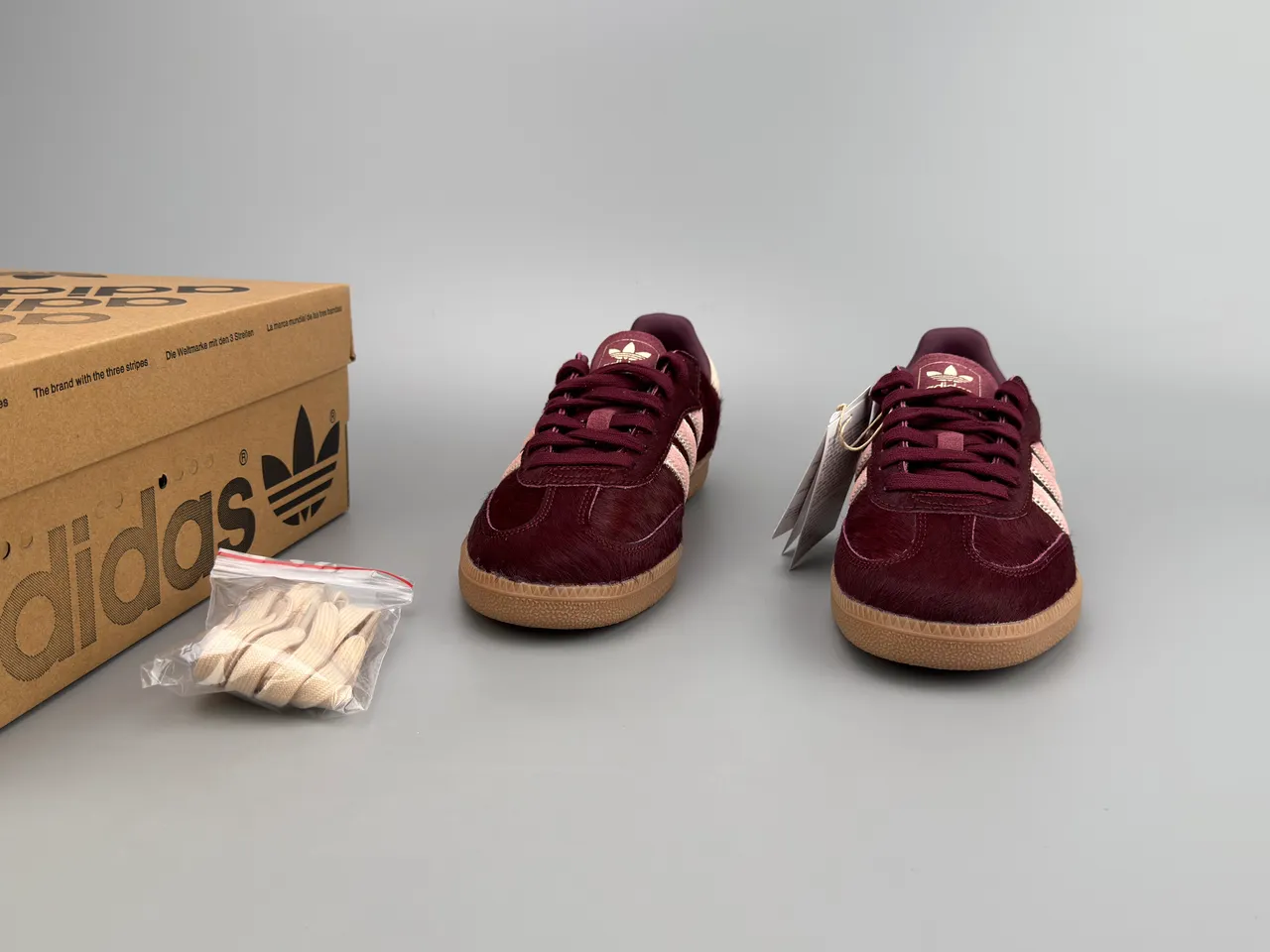 Adidas Samba Burgundy Pink Striped Lifestyle Sneakers 5