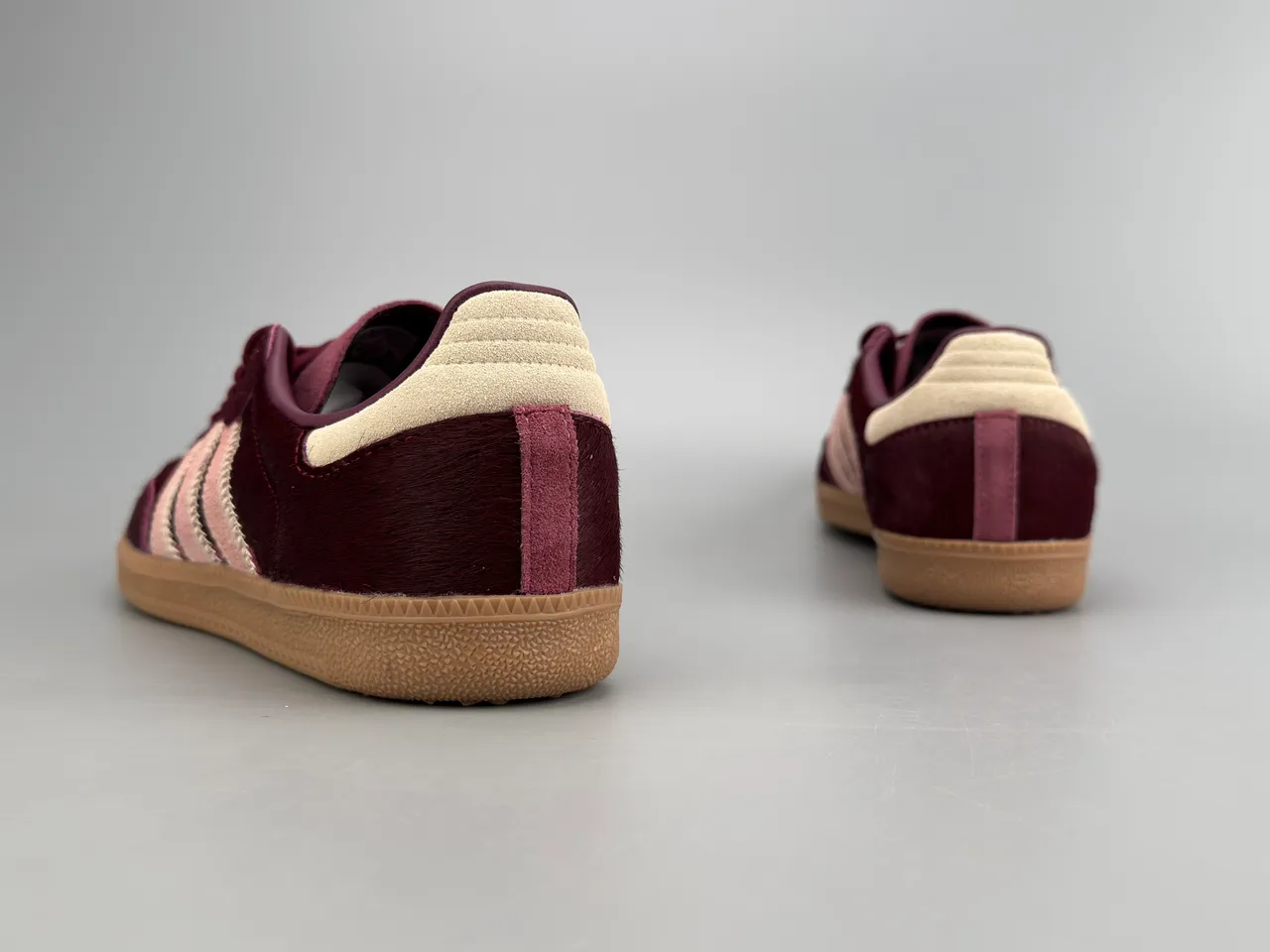 Adidas Samba Burgundy Pink Striped Lifestyle Sneakers 8