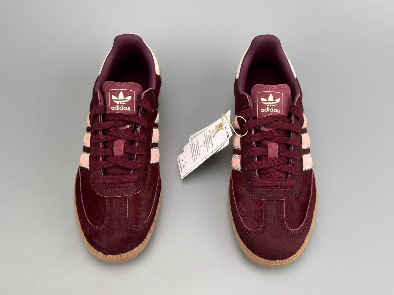Adidas Samba Burgundy Pink Striped Lifestyle Sneakers 9