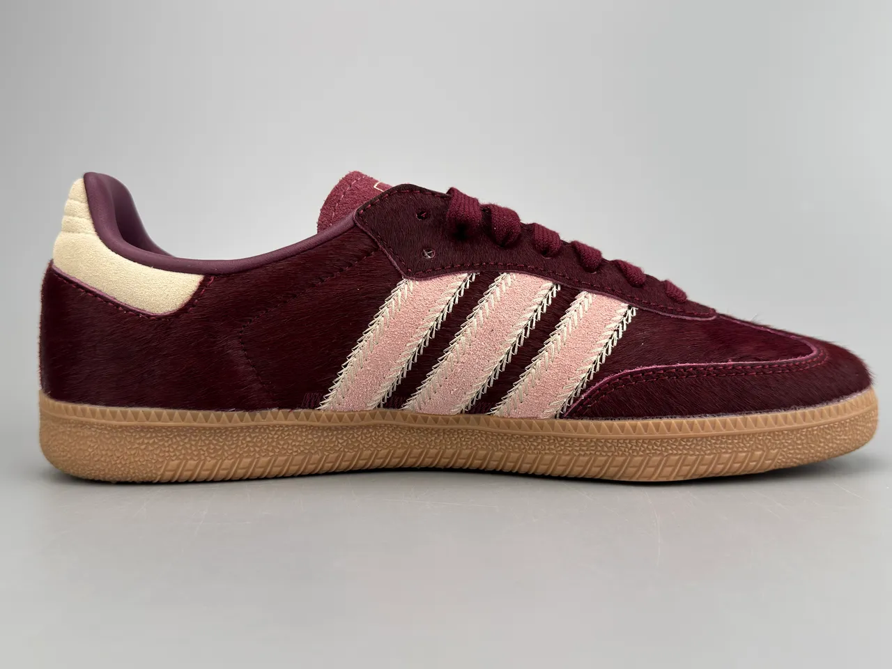 Adidas Samba Burgundy Pink Striped Lifestyle Sneakers 10