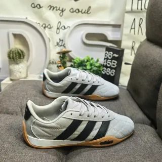 Adidas Samba ग्रे काला तिरोरा ऊपरी तीन पटियाँ लाइफस्टाइल स्नीकर
