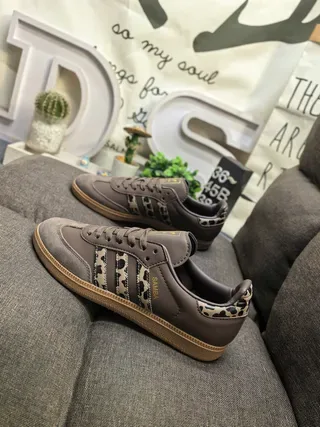 Adidas Samba Leopard-Print Brown Lifestyle Sneakers 7