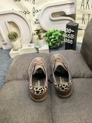 Adidas Samba Leopard-Print Brown Lifestyle Sneakers 8