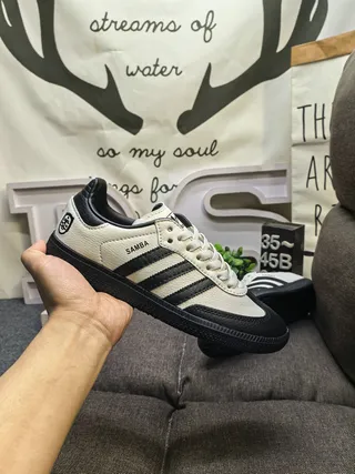 Adidas Samba Off-White and Black Lifestyle Sneakers 5