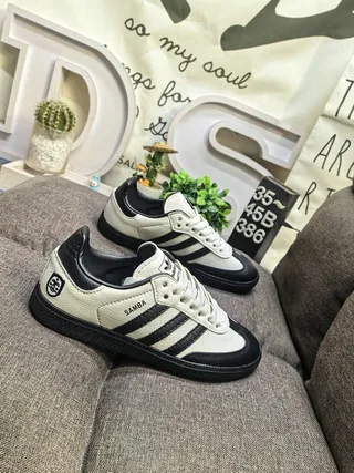 Adidas Samba Off-White and Black Lifestyle Sneakers 9