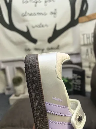 Adidas Samba Off-White and Lavender Lifestyle Sneakers 3