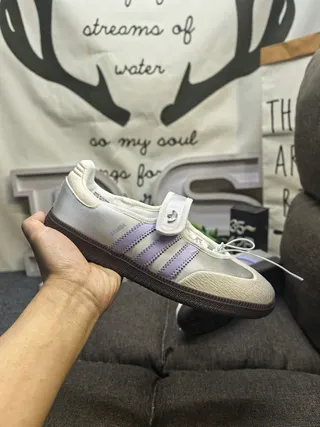 Adidas Samba Off-White and Lavender Lifestyle Sneakers 5