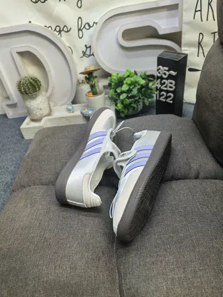 Adidas Samba Off-White and Lavender Lifestyle Sneakers 6