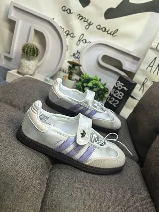 Adidas Samba Off-White and Lavender Lifestyle Sneakers 9