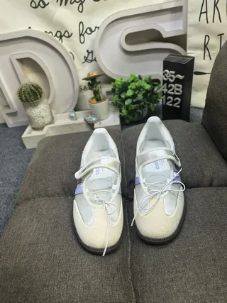 Adidas Samba Off-White and Lavender Lifestyle Sneakers 10