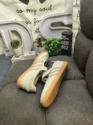Adidas Samba OG Beige Woven Lifestyle Sneakers 6