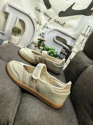 Adidas Samba OG Beige Woven Lifestyle Sneakers 7